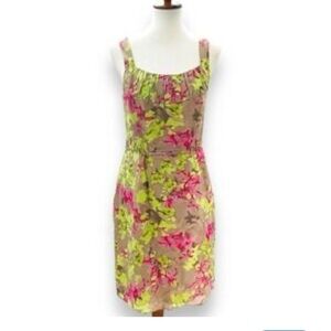 Banana Republic Cotton Silk Floral Sleeveless Dress Size 8